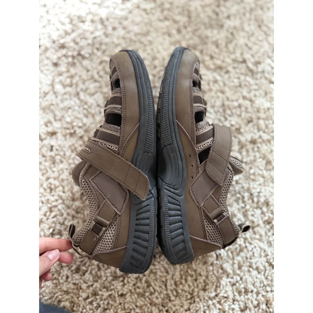 Orthofeet Men's Orthopedic Closed Toe Sandals Leather Comfort‎ Walking